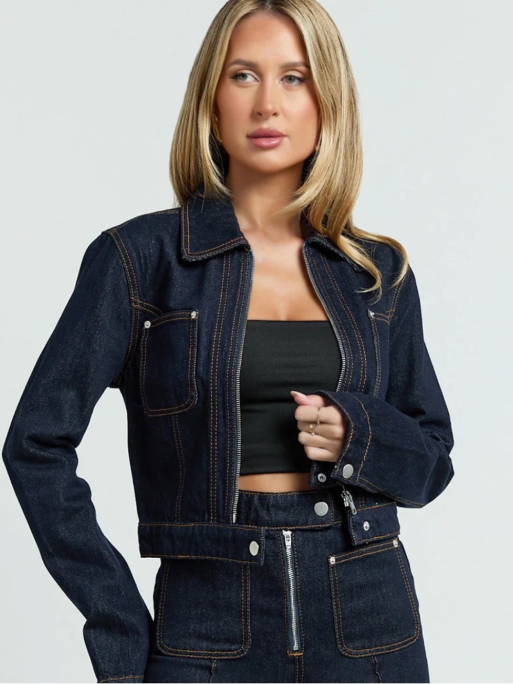 Showpo Dark Indigo Denim Jacket